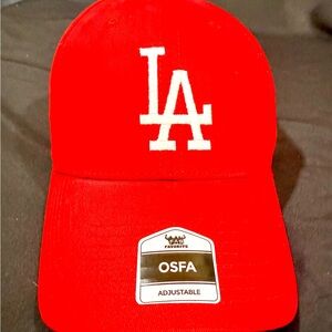 LA Dodgers “Red” Ball Cap with Velcro Adjustable strap.